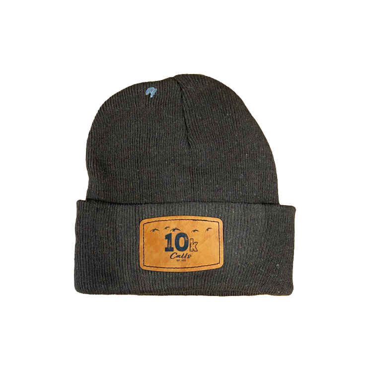 10k Calls Leather Patch Stocking Hat