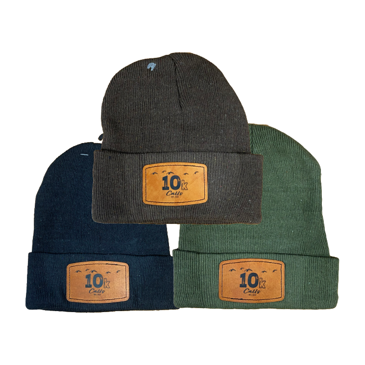 10k Calls Leather Patch Stocking Hat