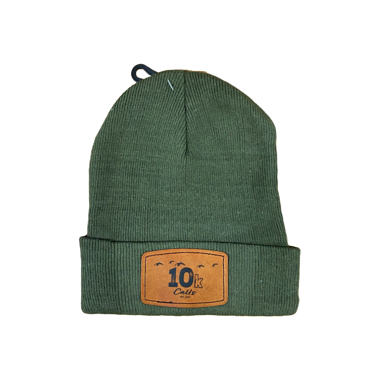 10k Calls Leather Patch Stocking Hat
