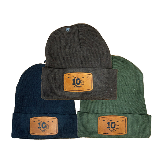 10k Calls Leather Patch Stocking Hat